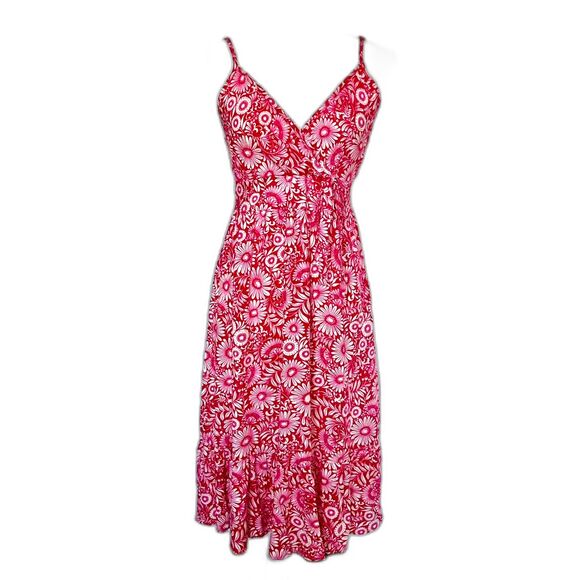 NWT Second Generation Brand Faux Wrap Style Sundress in Pink Size S - Picture 1 of 6